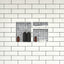 Estante ducha triple nicho negro 32x20x4"