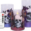 Set 3 velas gótica sin llama temporizador control remoto