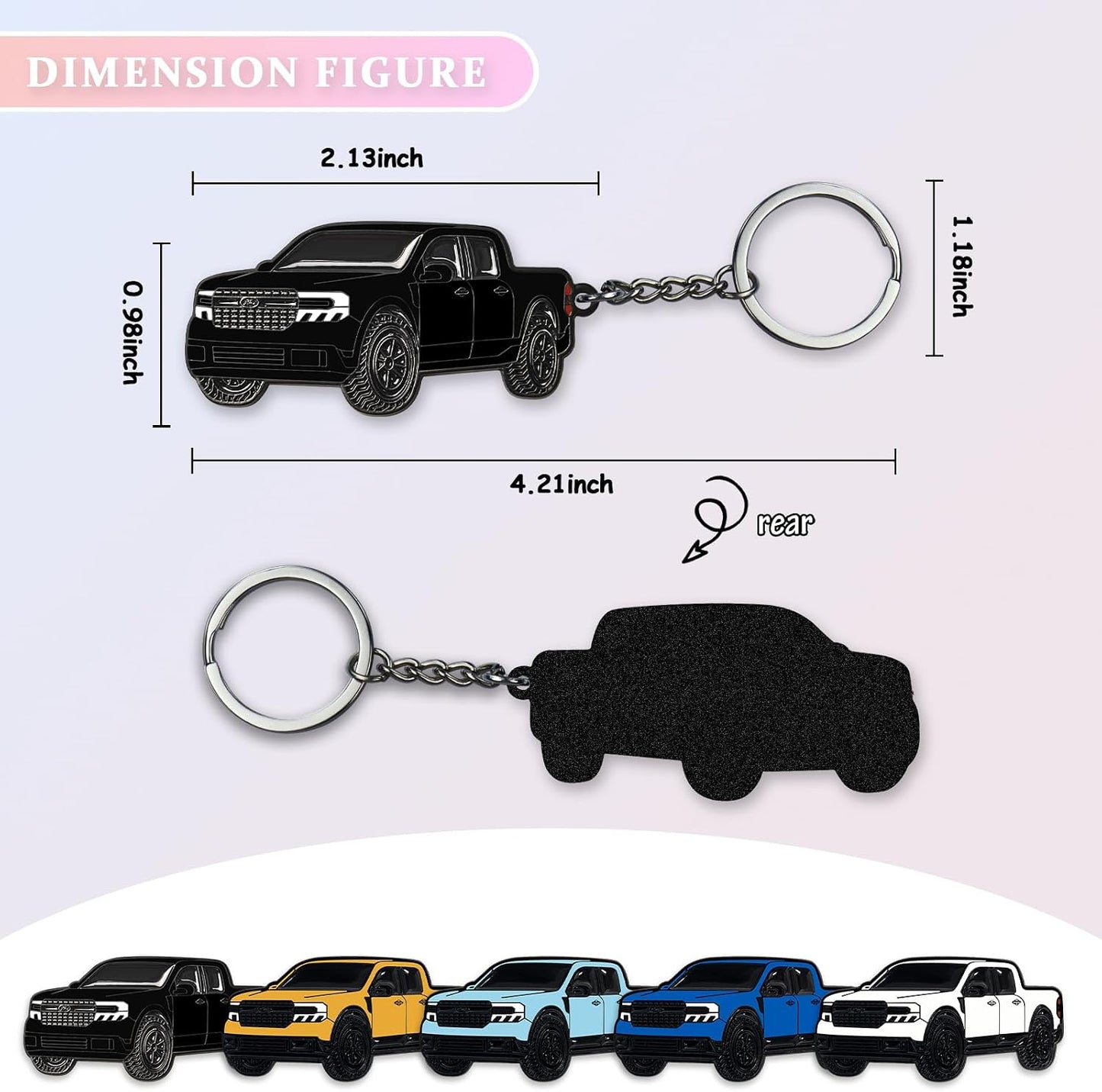 Carnet llave metalico para Ford Maverick