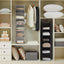 Organiz. colgante armario 6 estantes plegables gris