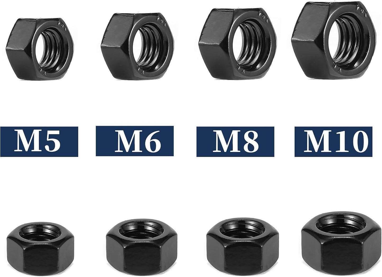 Tuercas hex 100 pzas acero inox 304 18-8 M6x1.0