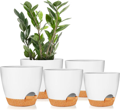 Macetas plástico autoriego 5.5-7pulg suculentas y plantas