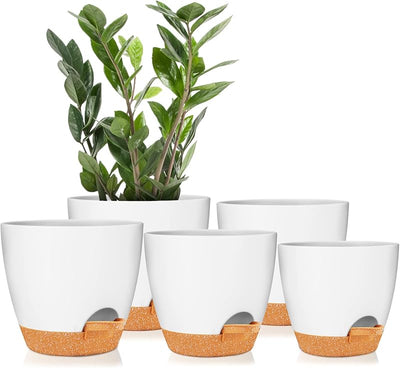 Macetas plástico autoriego 5.5-7pulg suculentas y plantas