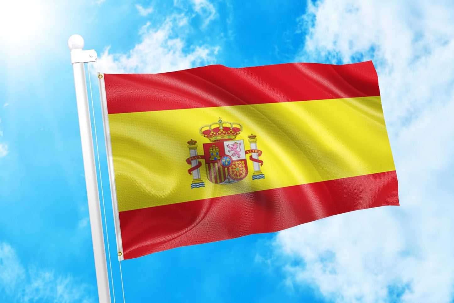 Bandera España 2x3ft 100% poliéster UV resistente