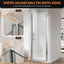 Puerta ducha pivote 36-37.5pulg x 76pulg vidrio templado