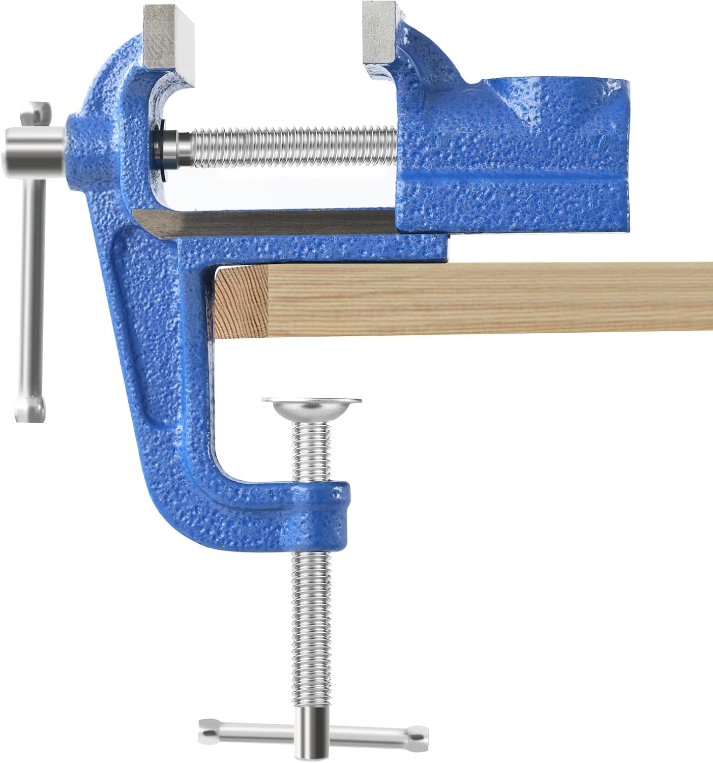 Abrazadera mesa mini acero fundido azul herramienta portátil