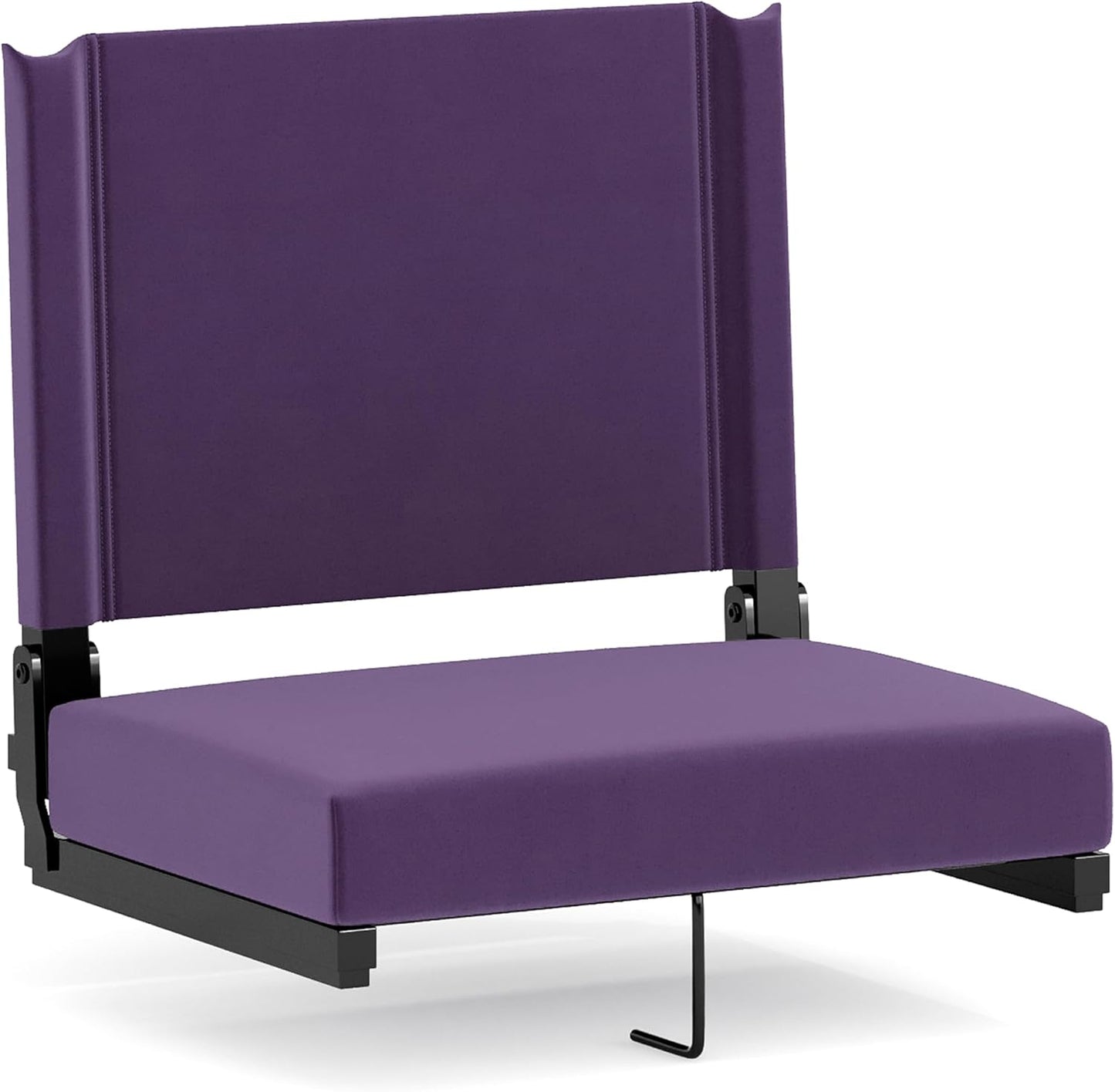 Asiento estadio portátil acolchado plegable 500lbs morado