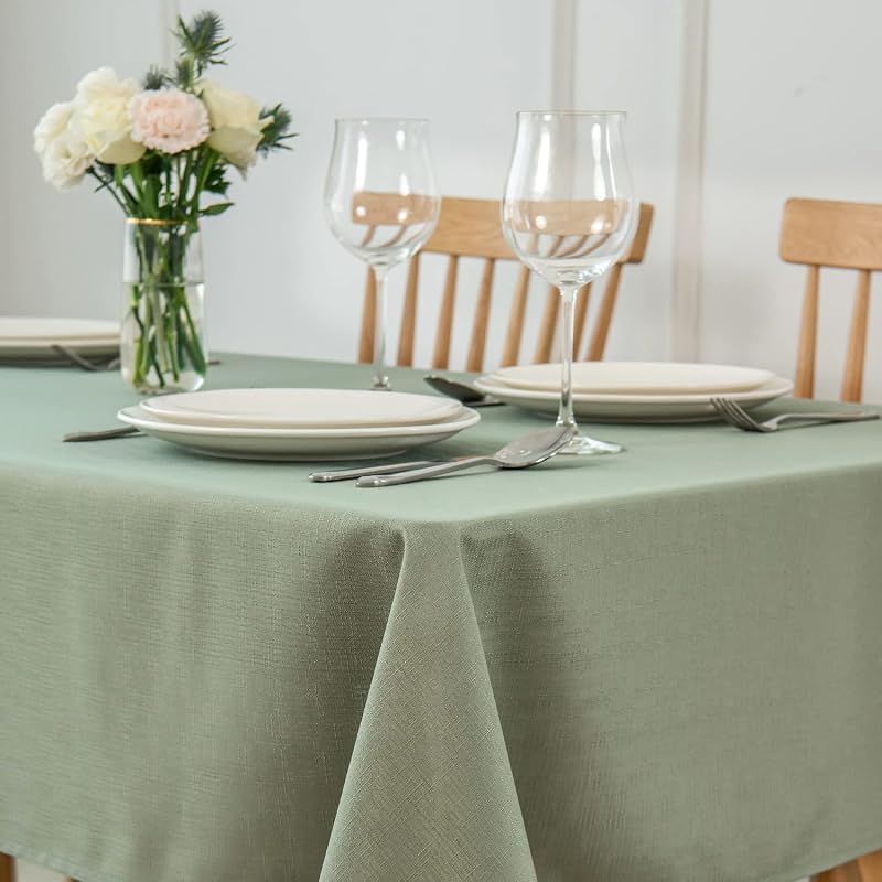 Mantel rectangular tela sluby impermeable 52x70pulg verde salvia