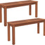 Banco madera patio para 2 personas 39.5" asiento listones