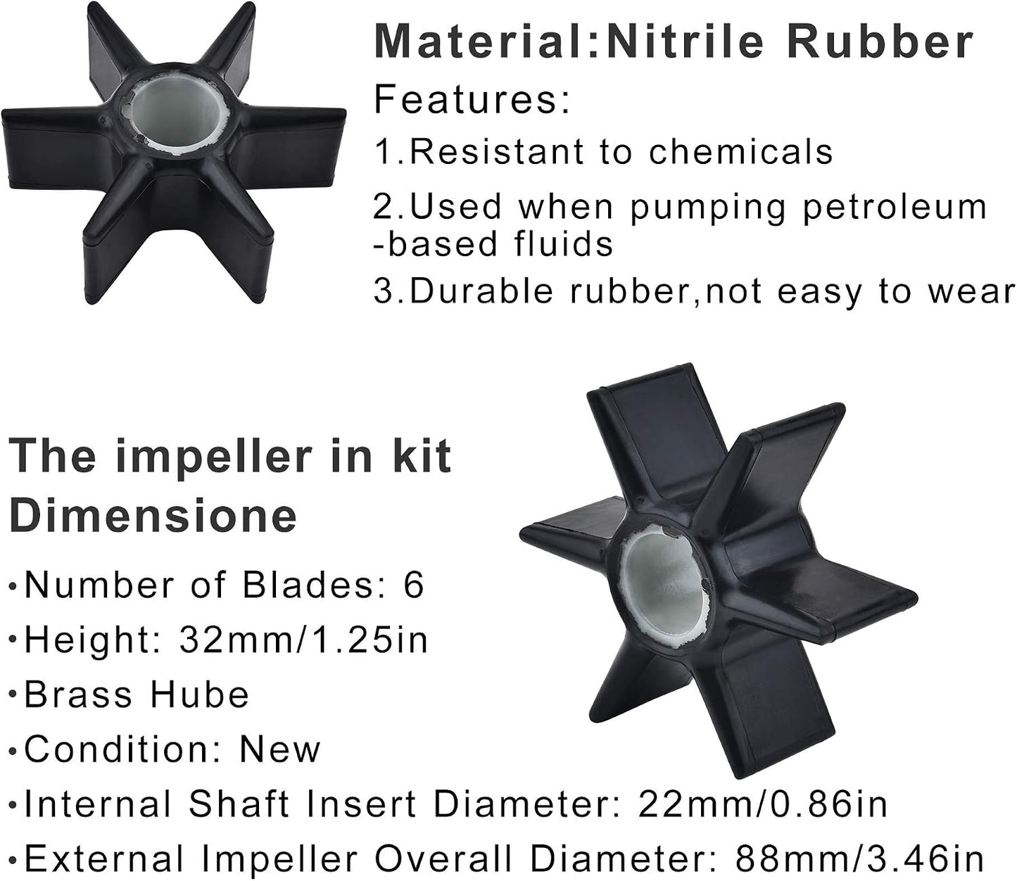 Kit reparación impulsor bomba agua Mercury