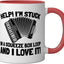 Taza Cerámica Acorazón para Diatónica Roja/Blanca