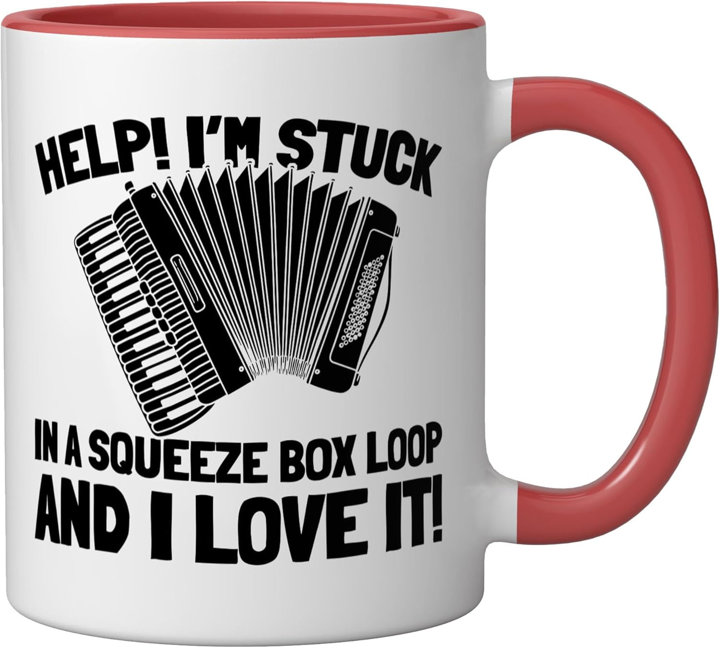 Taza Cerámica Acorazón para Diatónica Roja/Blanca