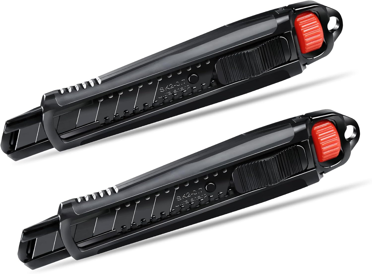 2 Cuchillos Utilitarios Doble Bloqueo Hoja Negra Sk2