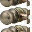 Perillas puerta latón antiguo set 3 pomos interiores