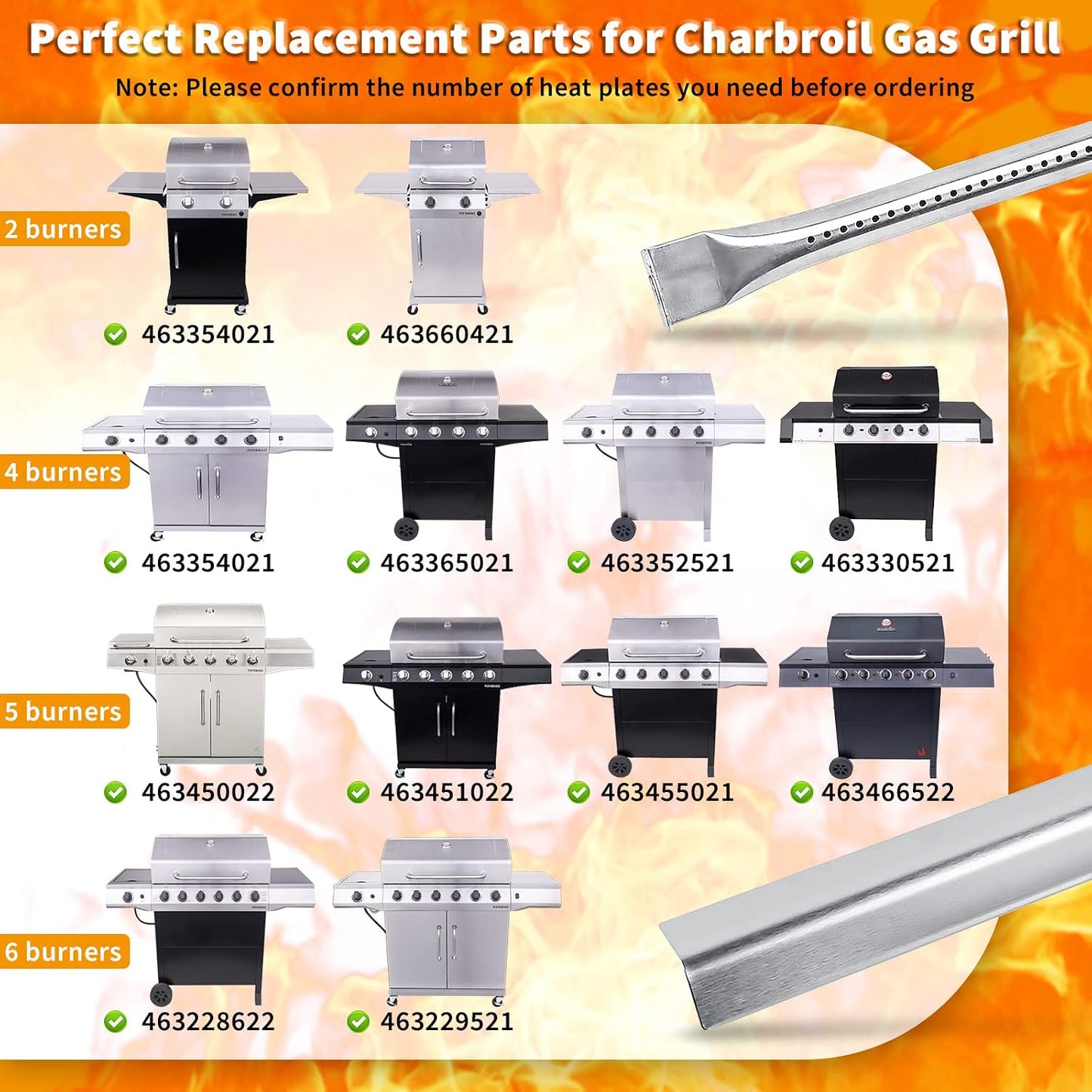 Repuestos parrilla Charbroil 5 quemadores
