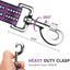 Correa perro 6ft 2 asas acolchadas reflectante morado