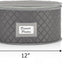 Estuche acolchado para platos 12x7" gris con 12 separadores