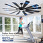 Ventilador techo 72pulg luz mando 12 hojas walnut/black