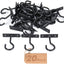 Ganchos techo para plantas colgantes 20uds negro