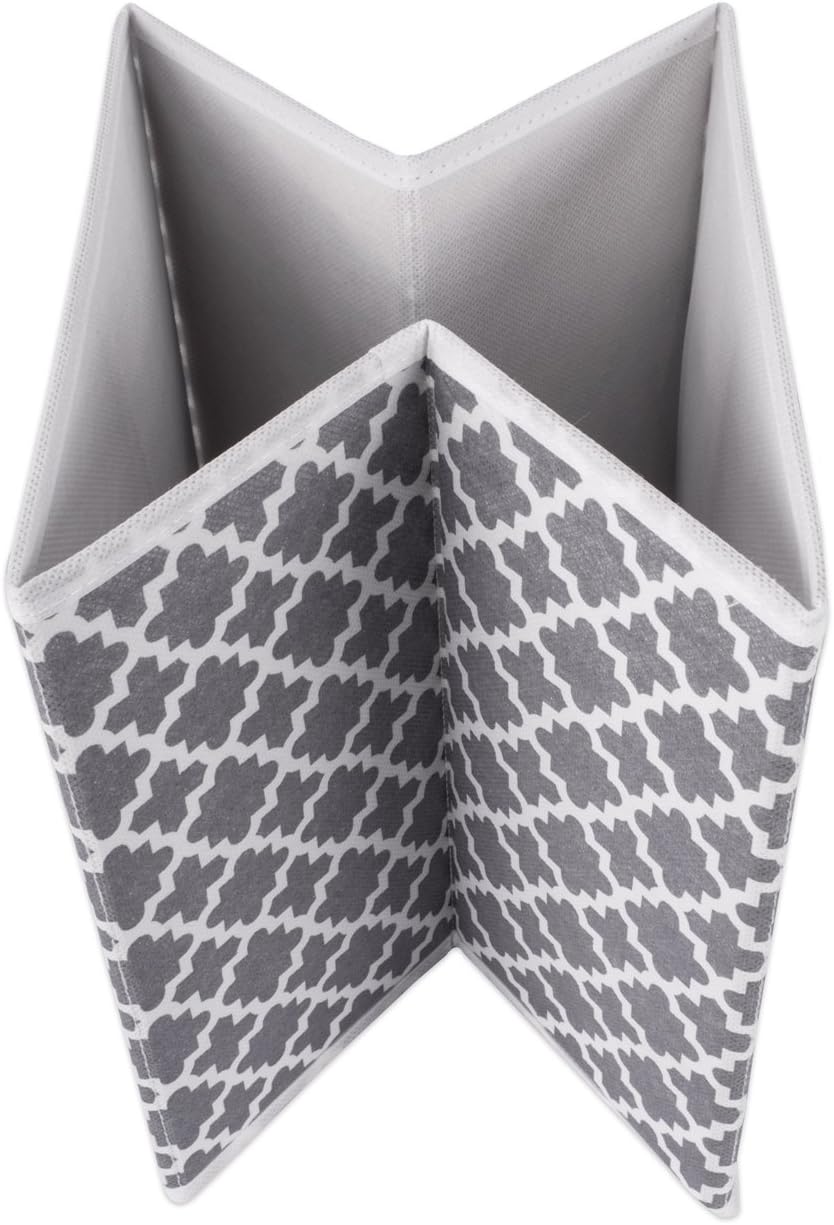 Set 4 Contenedor Poliéster No Tejido Celosía Gris
