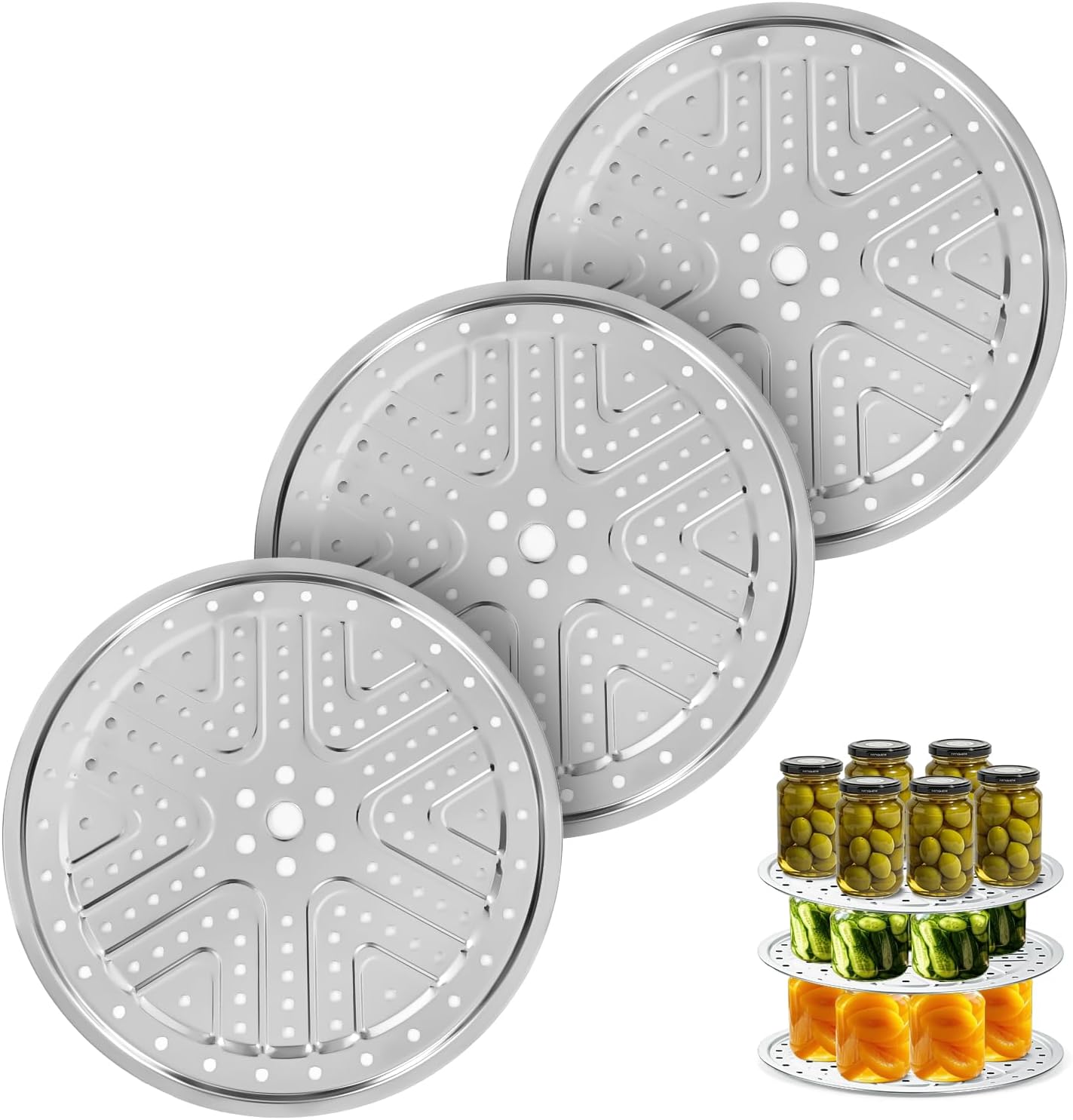 3 Rejillas acero inox para olla a presión 11pulg comp