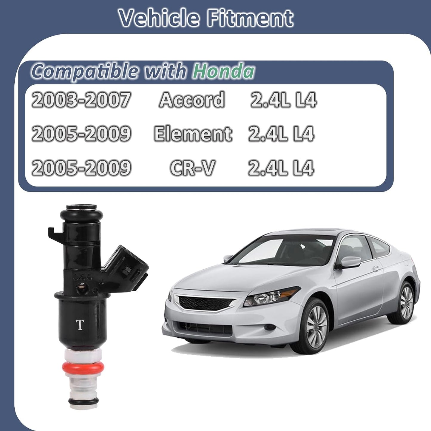 Set 4 Inyectores Combustible 2.4L Honda Accord CR-V