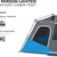 Carpa para camping con luces LED y bolsillos de