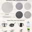 Soportes para ollas color gris y blanco antideslizantes 7.3pulg