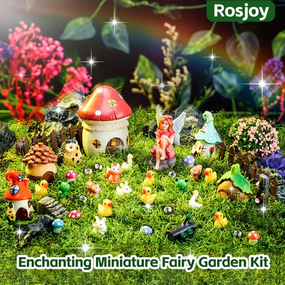Kit 40 Pzas Accesorios Jardín Hadalas Mini Resina