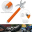 Cerradura volante auto antirrobo ajustable 3 llaves naranja