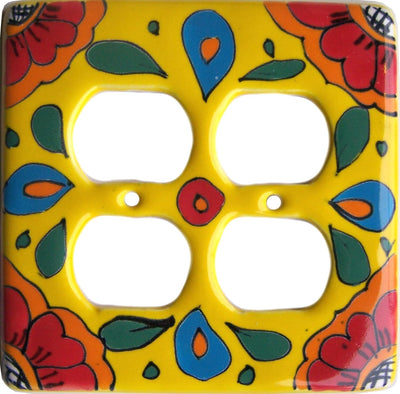 Placa interruptor doble salida Canary Talavera