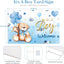 Letrero patio baby shower elefante azul y rosa