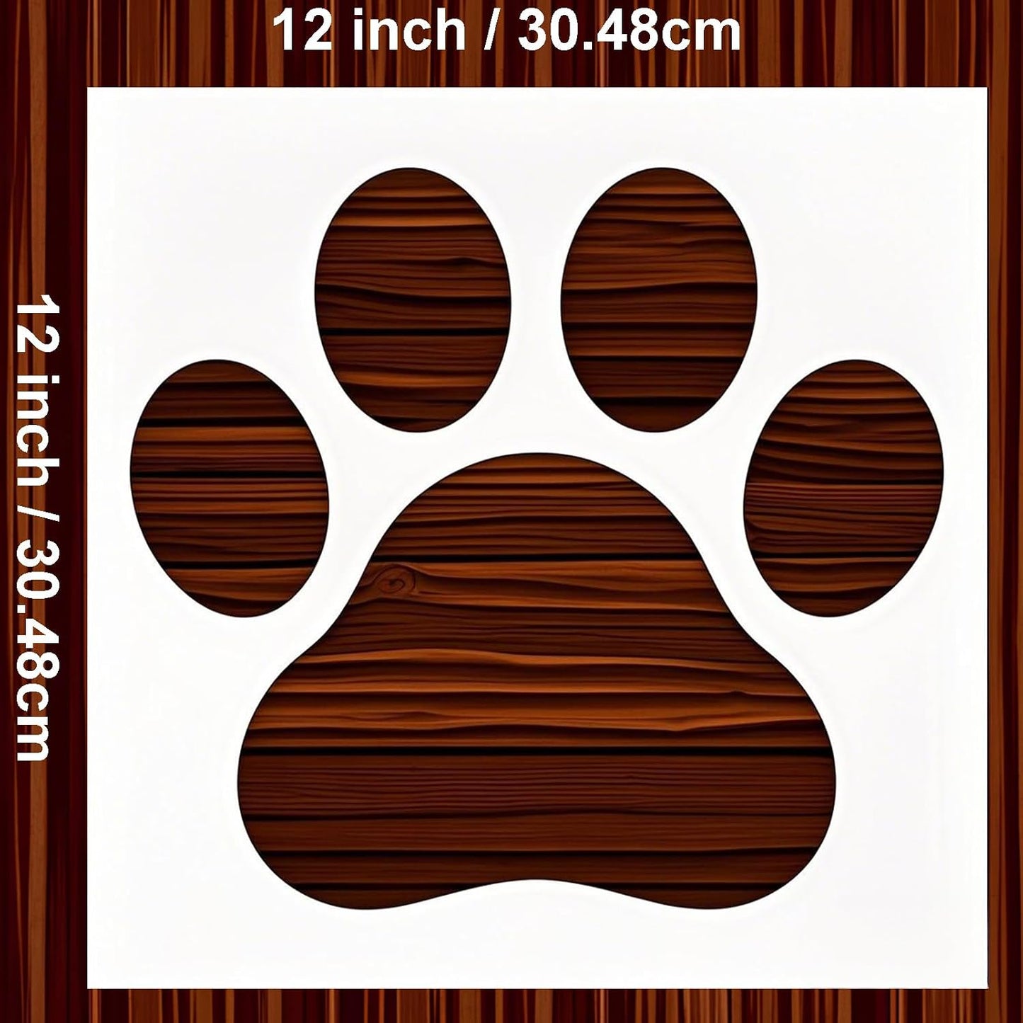 Plantillas pared 12x12pulg estampado patas gato perro reutilizables