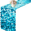 Camino mesa rectangular lentejuelas turquesa 12x108pulg purpurina