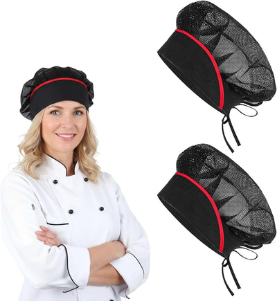 2 Pzas Cubiertas Pelo Cocina Redes Reutilizables Negro