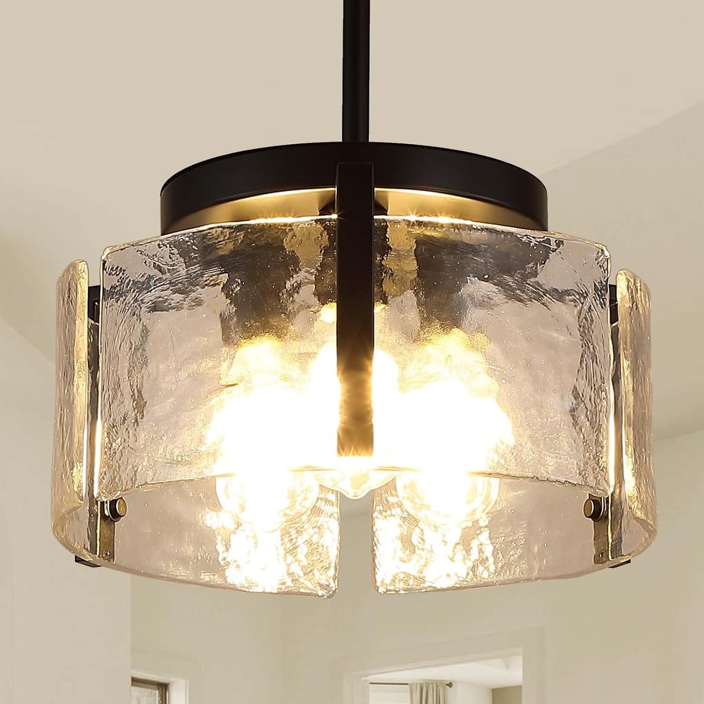 Candelabro negro moderno para comedor y cocina