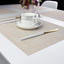 Set 6 manteles PVC beige lavables fáciles de limpiar