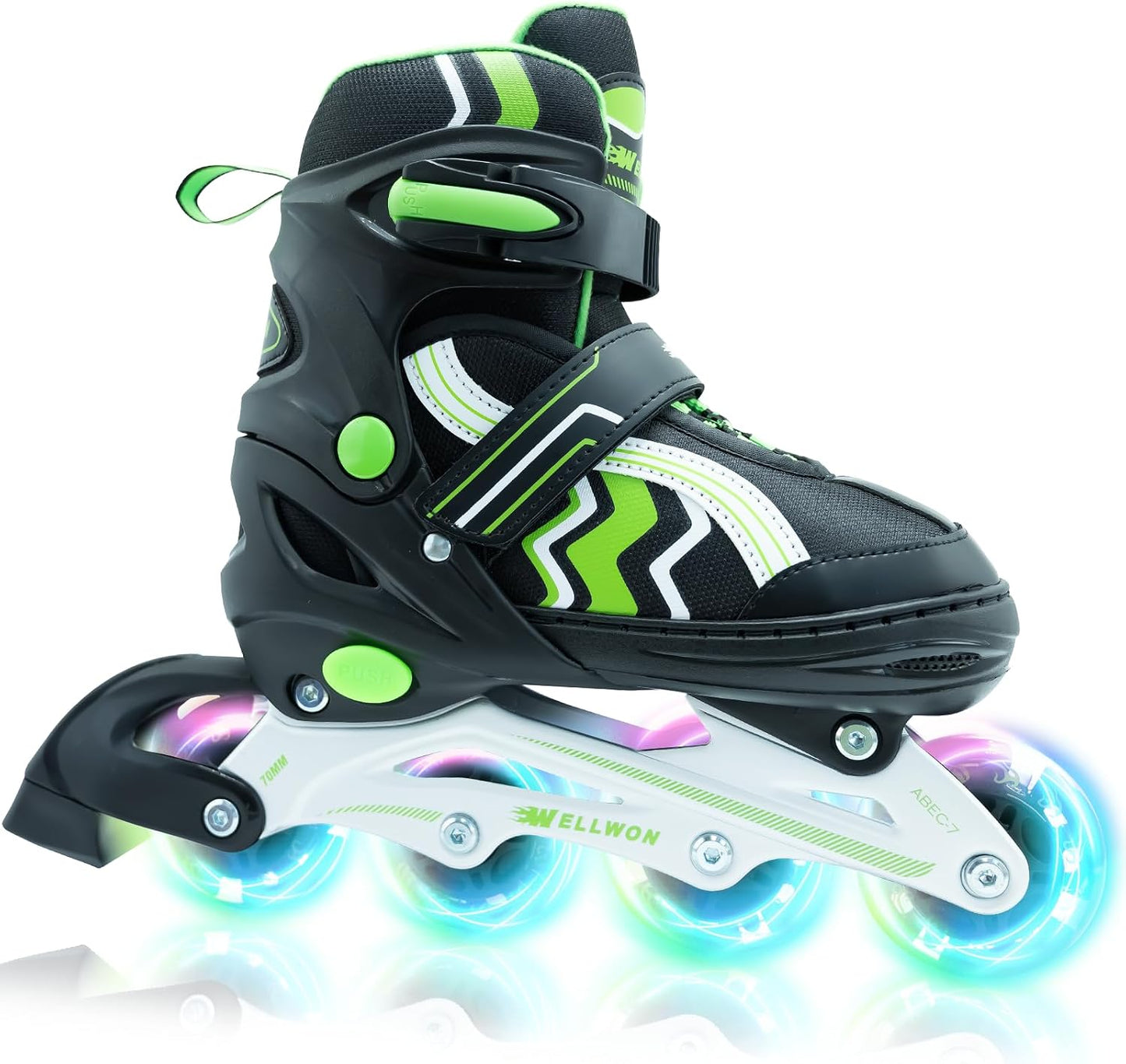 Patines en línea ajustables para niños con ruedas iluminadas