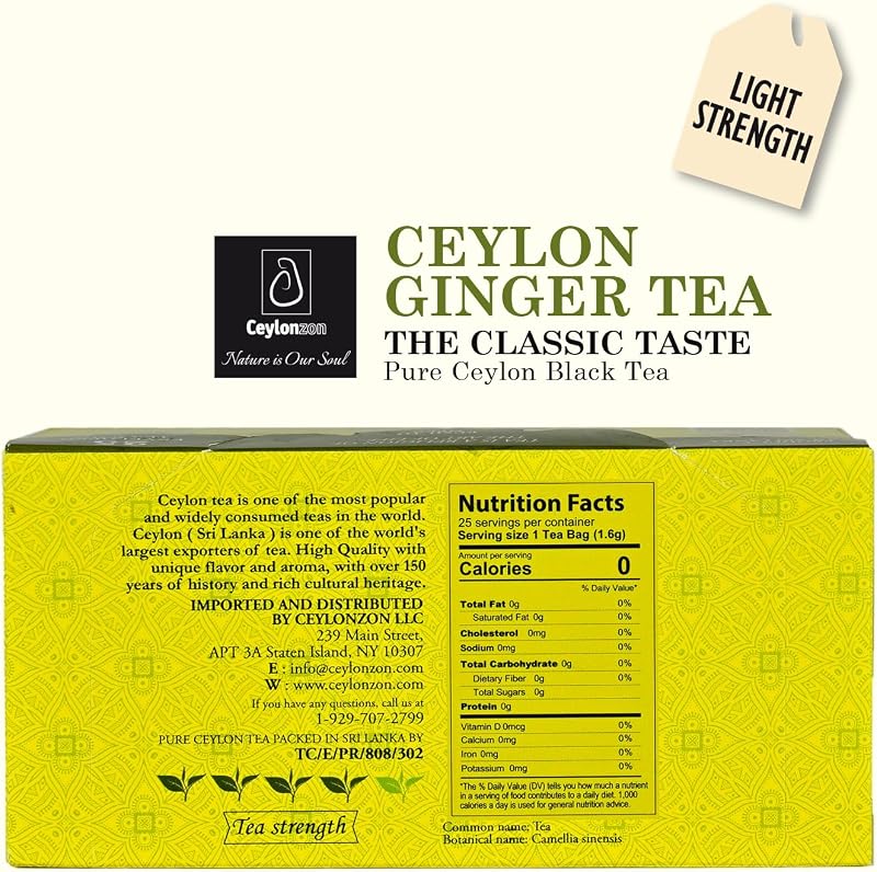 Bolsas té jengibre clásico 1.41oz papel aluminio