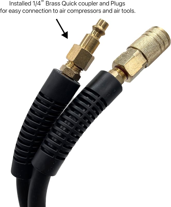 Manguera aire híbrida 1/4pulg x25ft 300PSI resistente