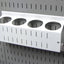 Soporte latas spray ranurado blanco tablero clavijas