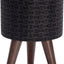 Maceta moderna 8" patrón azulejos negro envejecido soporte