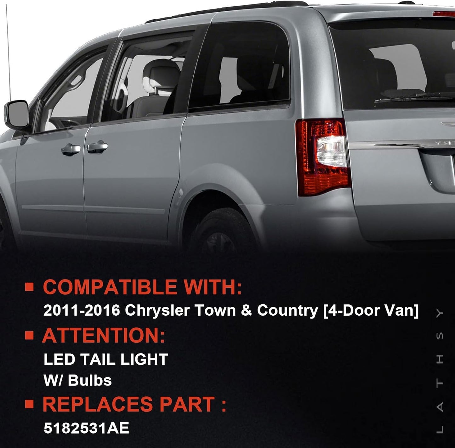 Luz trasera izquierda Chrysler Town & Country 11-16