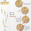 6 Luces Colgantes LED Regulables Cristal Oro Antiguo