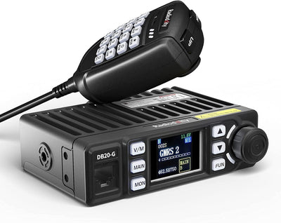 Radio móvil GMRS 20W con altavoz externo