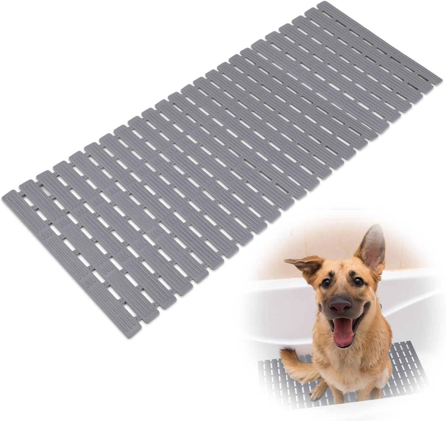 Tapete baño perro antiderrap 35x15pulg con ventosas
