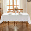 Mantel lino sintético blanco 60x84pulg texturizado