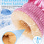 Guantes invierno niños forro polar coral con hebillas impermeables