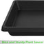 Platillo Cuadrado 8" Set 4 para Plantas con Bandeja Goteo