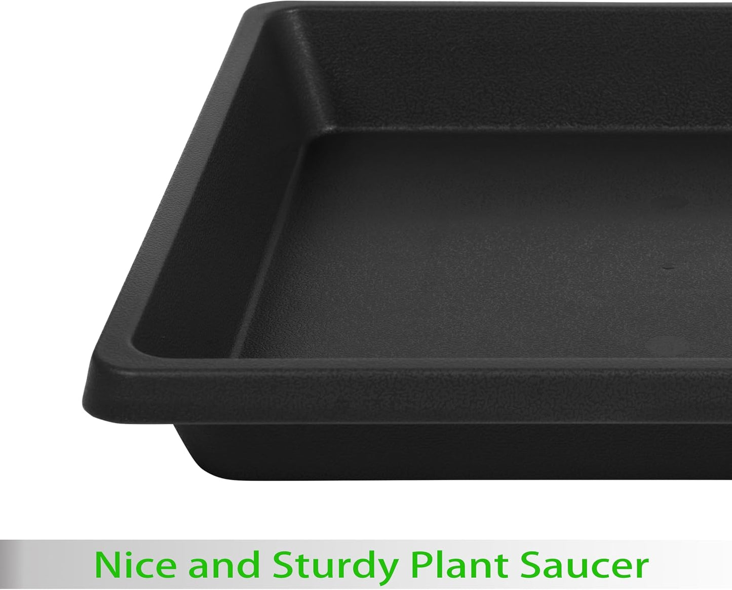 Platillo Cuadrado 8" Set 4 para Plantas con Bandeja Goteo